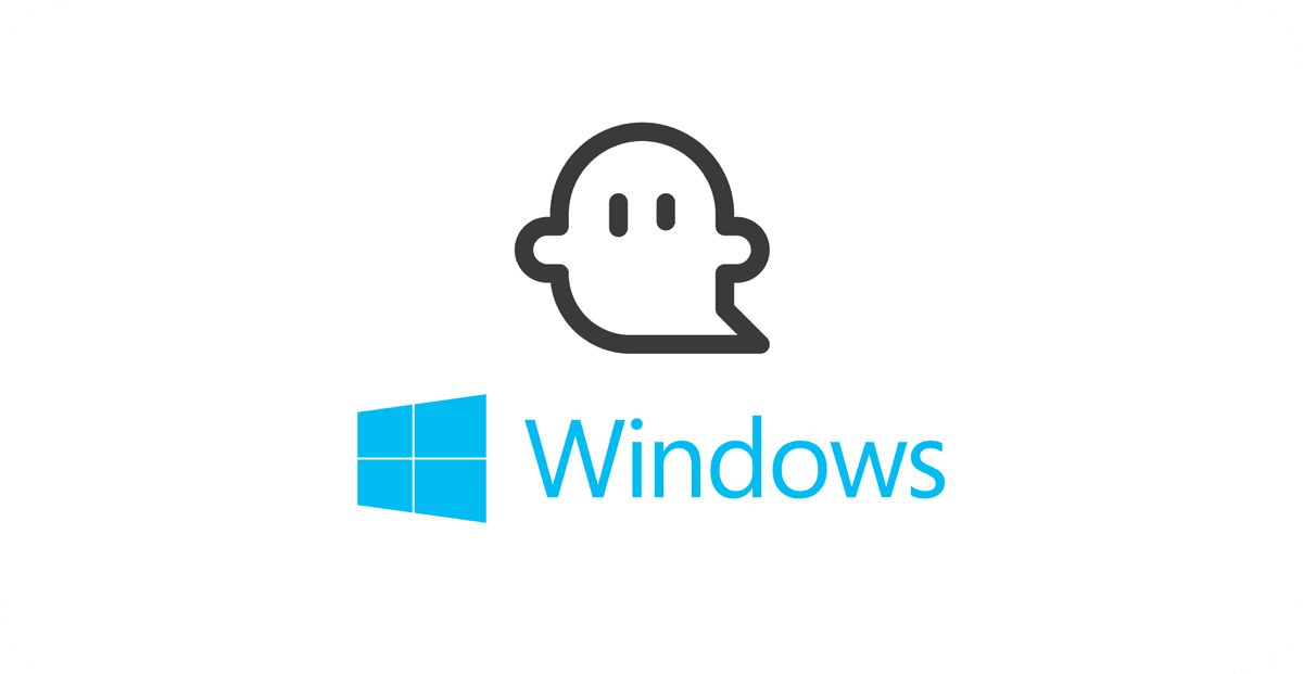 A image of Ghost Coders logo beside Microsoft Windows logo