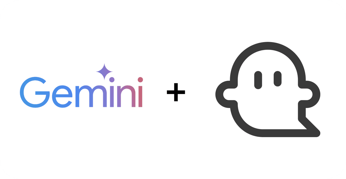 A image of Ghost Coders logo beside Google Gemini's logo